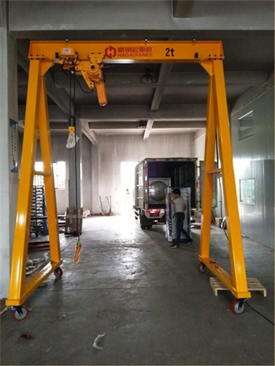 豪鋼起重機為上海高科生物提供移動式龍門吊架一臺