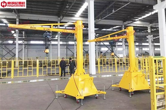 車間移動式旋臂起重機底架的結(jié)構(gòu)及受力特點圖片