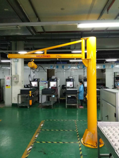 豪鋼起重機(jī)與上海正泰再次合作 提供懸臂吊兩臺(tái)