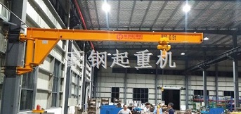 豪鋼為常州鼎柯機(jī)械定制0.5噸壁式懸臂吊