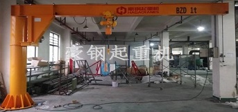 浙江天泉公司定制豪鋼1噸旋臂起重機(jī)