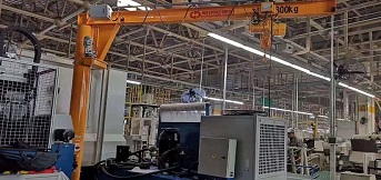 豪鋼為中國(guó)一汽解放軸齒中心提供800kg旋臂起重機(jī)