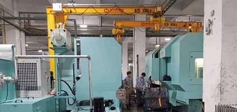 浙江萬達訂購300kg bzd旋臂吊已安裝完畢