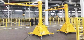 車間移動式旋臂起重機底架的結(jié)構(gòu)及受力特點